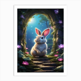 Rabbit In The Forest 1 Art Print