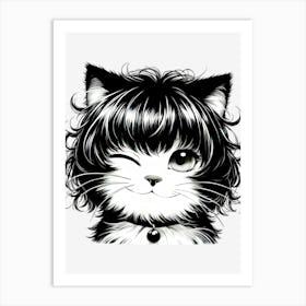 Kawaii Cat Art Print