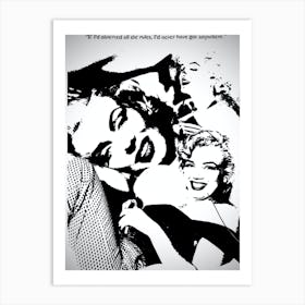 Marilyn Monroe B&W Print Art Print