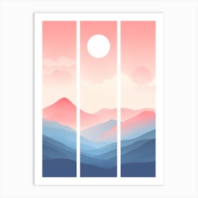 Sunset In The Mountains 1 Art Print