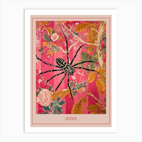 Floral Animal Painting Spider 1 Poster Art Print