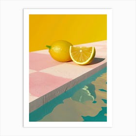 Lemons In The Pool Art Print