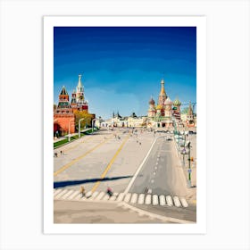 Moscow Kremlin , Red Square Art Print