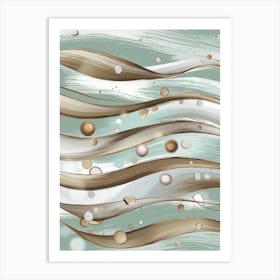 Abstract Sea Wave Vector Art Print