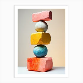 Stack Of Bricks, Stones Art Art Print