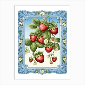 Strawberries Illustration 3 Art Print