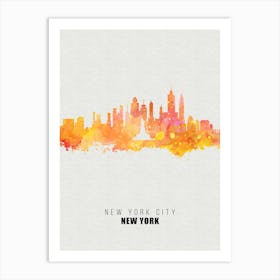 New York City City watercolor Art Print