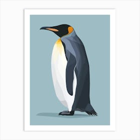 King Penguin Phillip Island Minimalist Illustration 2 Art Print