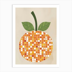 Orange Mosaic 40 Art Print