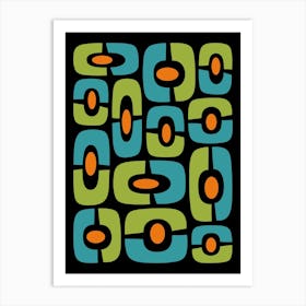 Mid Century Modern Geometric Design 2 Art Print