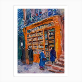 Paris Book Nook Bookshop 2 Art Print