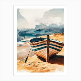 Boat On The Beach Art Print