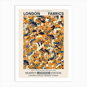 Poster Flores Vista London Fabrics Floral Pattern 4 Art Print