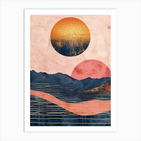 Sunset In The Mountains 12 Art Print