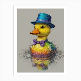 Duck In A Hat 1 Art Print