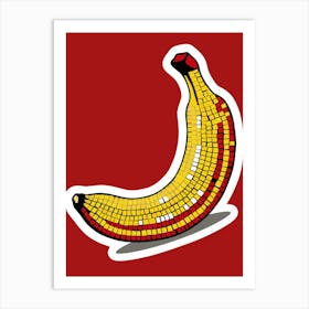 Mosaic Banana 3 Art Print