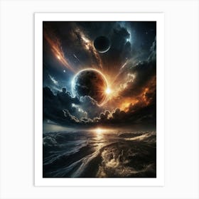 Planets In Space Art Print