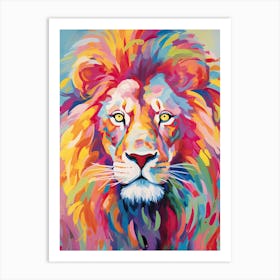 Lion Art Painting Fauvist Style 3 Art Print