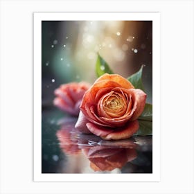 Roses In Water Art Print