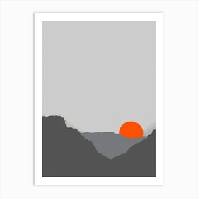 Sunset In The Mountains 60 Art Print