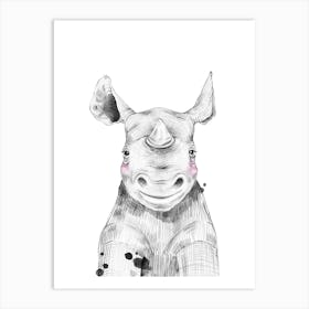 Safari Babies Rhino Art Print