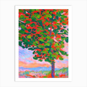 Grand Fir tree Abstract Block Colour Art Print