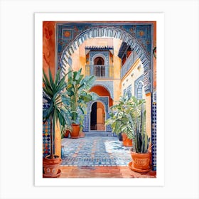 Morocco Mosaic Travel Poster Art Print