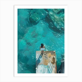 Swimming Woman 10 Art Print