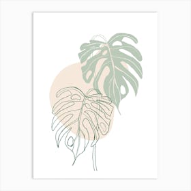 Monstera Leaves Art Print