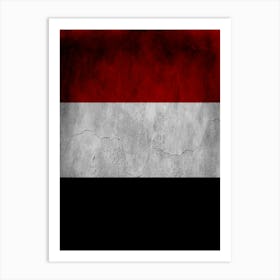 Yemen Flag Texture Art Print