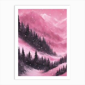 Pink Snowstorm 3 Art Print