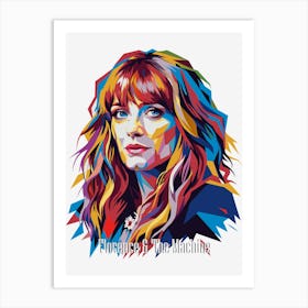 Florence & The Machine 01 Portrait Music Icon Style WPAP Pop Art Art Print