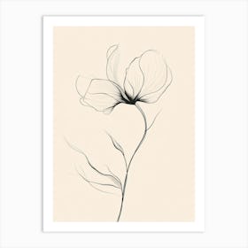 Black And White Flower Art Print