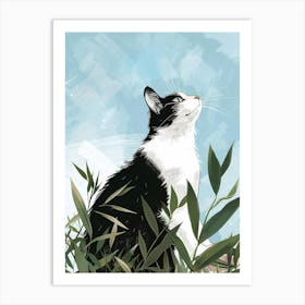 Cat In The Grass 9 Art Print