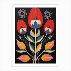 Flower Motif Painting Tulip 5 Art Print