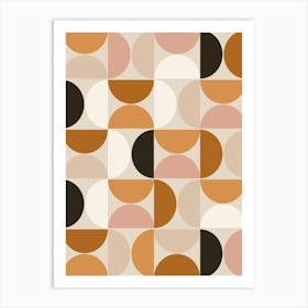 Mid Century Modern Abstract Earth Tones Art Print