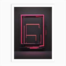 Abstract Neon Frame Art Print