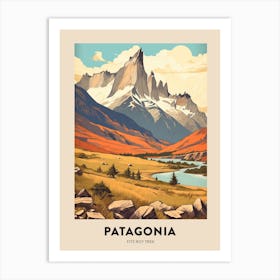 Patagonia 1 Vintage Hiking Travel Poster Art Print