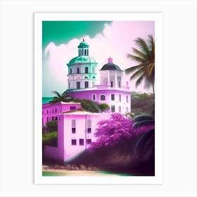 Puerto Rico Soft Colours Tropical Destination Art Print