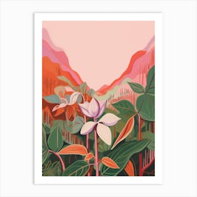 Boho Wildflower Painting Prairie Trillium 1 Art Print