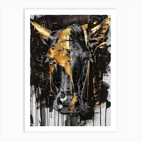 Gold Cow 2 Art Print