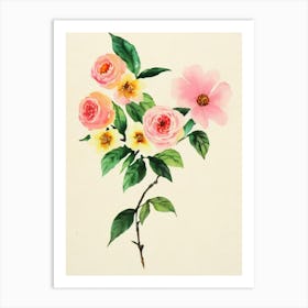 Laurel Vintage Flowers Flower Art Print