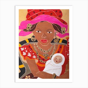 african motherhood Art Print