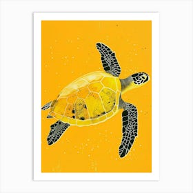 Yellow Turtle 1 Art Print