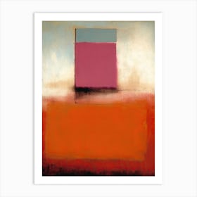 Orange Tones Abstract Rothko Quote 4 Art Print