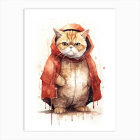 Exotic Shorthair Cat As A Jedi 1 Art Print