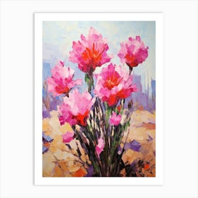 Cactus Painting Hedgehog Cactus 1 Art Print