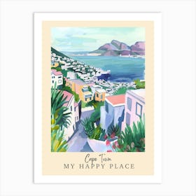 My Happy Place Cape Town 1 Travel Poster Art Print