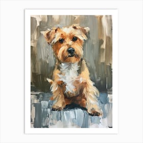 Dandie Dinmont Terrier Acrylic Painting 2 Art Print