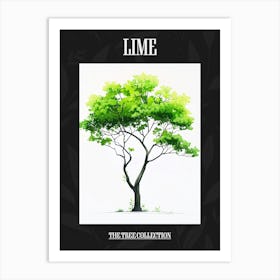 Lime Tree Pixel Illustration 4 Poster Art Print
